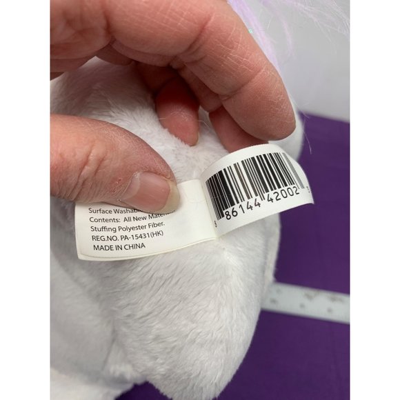 Puppy Surprise White Puppy Purple Accent Sparkly PS Pink Collar Bow Tail Three B - Picture 9 of 13